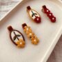 Embroidered Flower Hair Slides, thumbnail 3 of 4