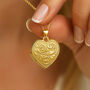 Solid 9ct Gold Love You Always Heart Locket, thumbnail 1 of 8