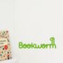Bookworm Wall Sticker, thumbnail 3 of 5