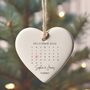 Personalised Married Calendar Ornament Bauble, thumbnail 1 of 2