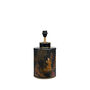 Japanese Black Hand Painted Metal Table Lamp Base, thumbnail 2 of 10