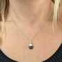 July Birthstone Necklace, Ruby, Silver Plated, thumbnail 4 of 8
