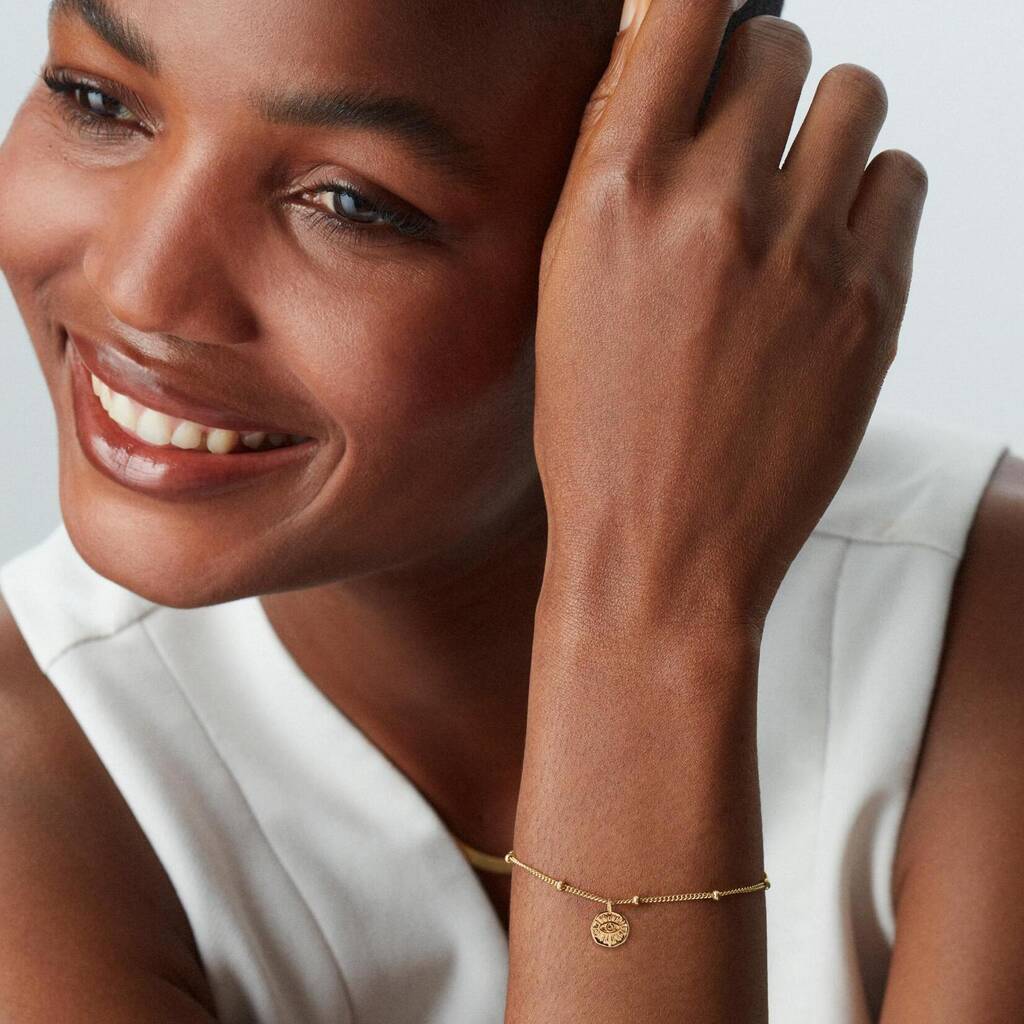 Evil Eye Bracelet Silver Or 18ct Gold Plated Vermeil, 1 of 5