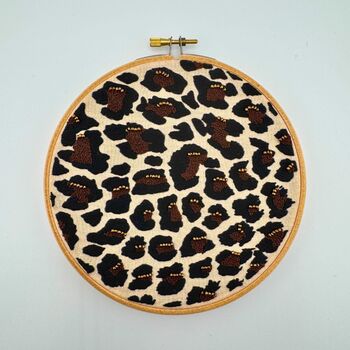 Mini Leopard Print Embroidery Kit, 2 of 12