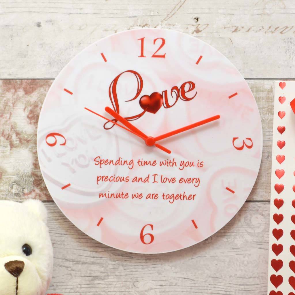 Personalised Wall Clock With Love Design By Ts Online4 U