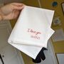 Personalised Hand Embroidered Handkerchief For Groom, thumbnail 6 of 9