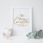 'You Complete Me' Foil Wedding Gift Print, thumbnail 1 of 2