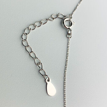 Sterling Silver Crystal Circle Pendant Necklace, 5 of 6