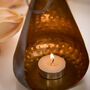 Set Of Two Brass Effect Hanging Tea Light Holders, thumbnail 4 of 6