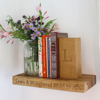 Solid Oak Personalised Bookend, 6 of 12