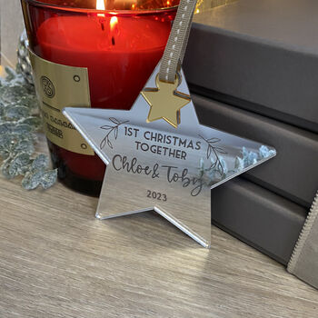 Personalised Frosted Star Decoration With Charm 23, 5 of 12