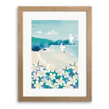 Blackthorn Blossom Porthcurno Print By Gill Wild, 4 of 8