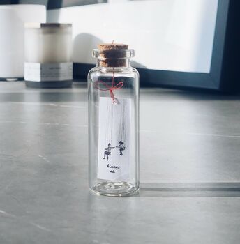 Personalised Tiny Couple Swinging In A Bottle, 3 of 3