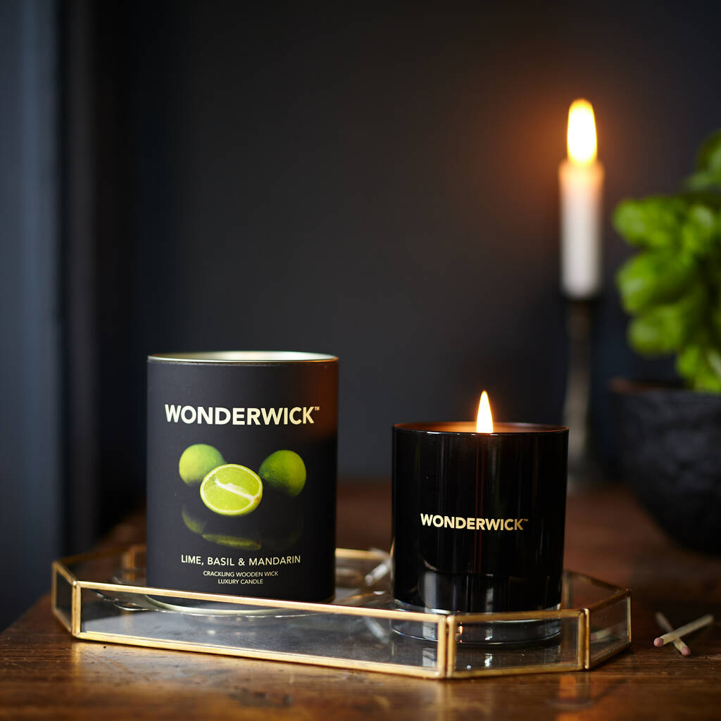 Wonderwick™ Noir Crackling Wooden Wick Scented Candle By The Country