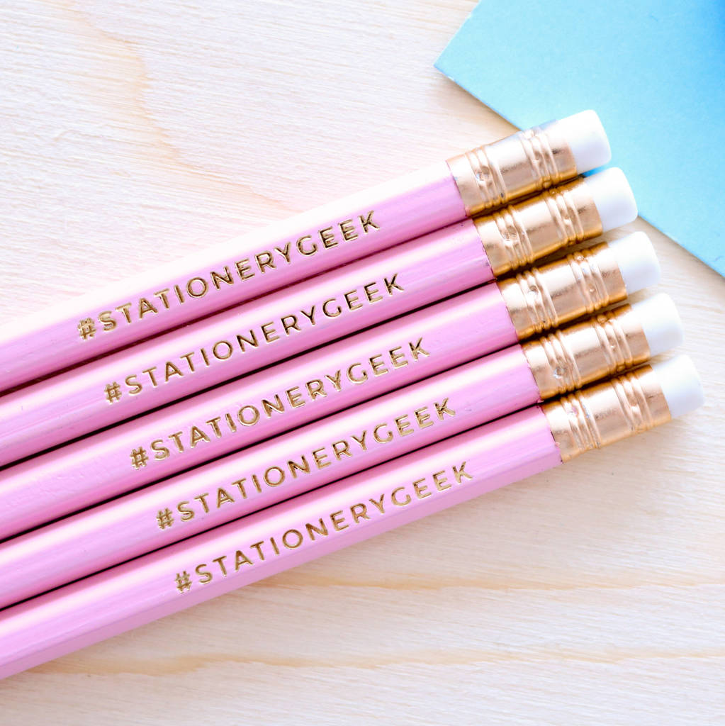 Stationery Geek Pencil Set By Paper Craze