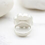 Morganite And Rhodolite Gemstone Sterling Silver Ring, thumbnail 5 of 7