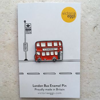 London Bus Enamel Pin Badge, 2 of 2