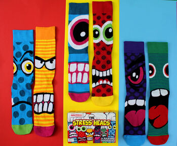 United Oddsocks The Stress Heads Men's Gift Box Set, 2 of 3