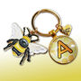 Personalised Queen Bee Keyring With Charm, thumbnail 1 of 4