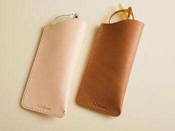 Handmade Leather Simple Glasses Case, 6 of 6
