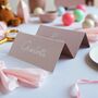 Handwritten Baby Pink Place Cards In White Ink, thumbnail 3 of 6