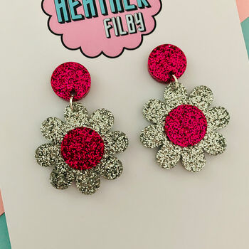 Daisy Flower Earrings, 3 of 4