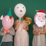 Christmas Balloons With Wands, thumbnail 1 of 3