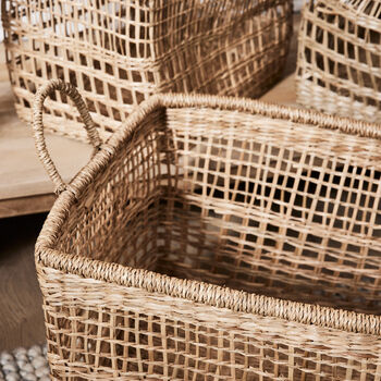 Alnwick Set Of Three Woven Seagrass Baskets, 4 of 6