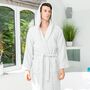 Hooded Nua Men's Heavyweight Cotton Dressing Gown, thumbnail 1 of 7