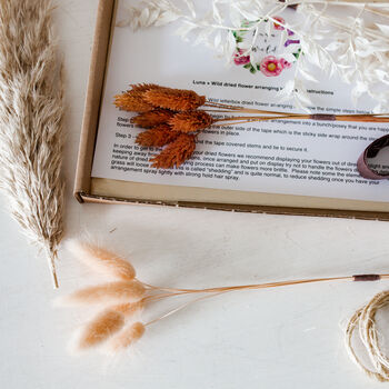 Peaches And Cream Letterbox Dried Flower Arranging Kit, 3 of 5