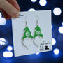 Christmas Snowflake Gnome Gonk Earrings, thumbnail 6 of 6