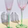 Cute Ombre Ribbed Prosecco Glass, thumbnail 4 of 7