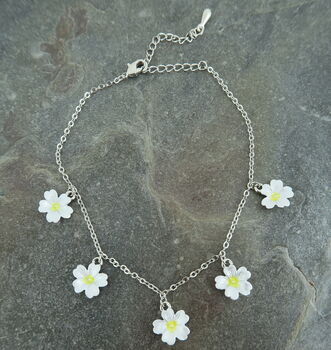 Yellow Primrose February Birth Flower Charm Bracelet, 3 of 4