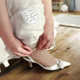 Personalised Handwriting Wedding Dress Shield Patch, thumbnail 1 of 6