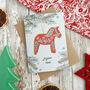 Joyeux Noel Dala Horse Christmas Card, thumbnail 1 of 3