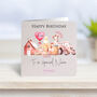 Personalised Pink Farm Toddler Birthday Greeting Card, thumbnail 1 of 3