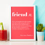 Personalised 'Friend' Dictionary Print, thumbnail 1 of 4