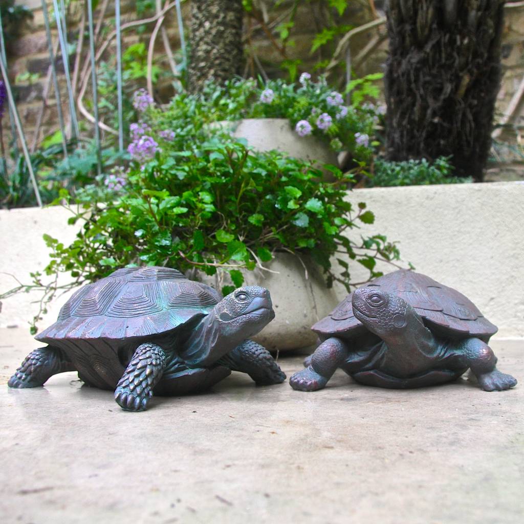 Tortoise Garden Decoration Set Of Two Lo011 By London Garden Trading