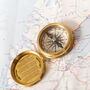 Vintage Replica Brass Pocket Compass With Leather Case, thumbnail 9 of 9