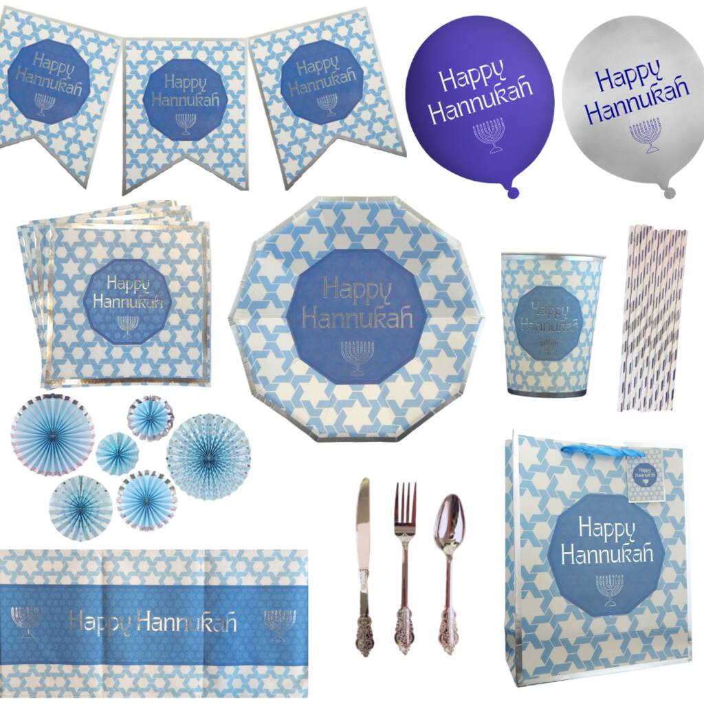 Party In A Box Hanukkah Blue And Silver