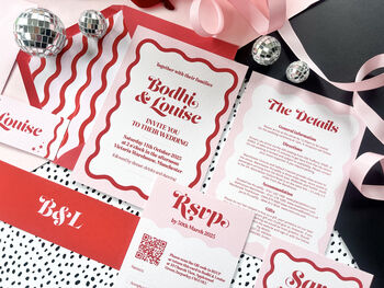 Megan Retro Wedding Invitations, 4 of 5