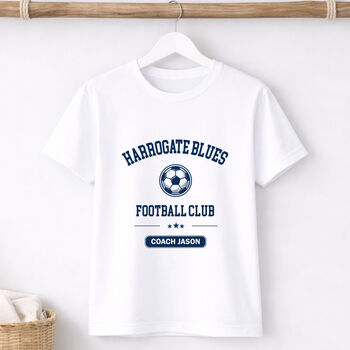 Personalised Football Club Coach T Shirt, 2 of 7