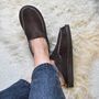 Sheepskin Slip On/ Mule Slippers Chocolate, thumbnail 4 of 5