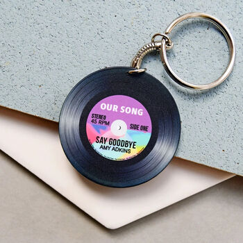 'Our Song' Personalised Vinyl Record Keyring, 7 of 7