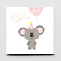 Happy Birthday Super Cute Koala Girl/ Boy Greeting Card, thumbnail 3 of 6