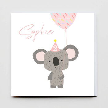 Happy Birthday Super Cute Koala Girl/ Boy Greeting Card, 3 of 6
