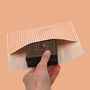 Reusable Organic Gingham Eco Envelope Tall | Tangerine, thumbnail 5 of 5