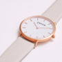 Classic Rose Gold Vegan Leather Watch, thumbnail 11 of 12