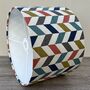 Phoenix Multicoloured Geometric Print Drum Lampshades, thumbnail 4 of 8