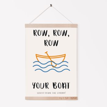 'Row Row Row Your Boat' Nursery Rhyme Print, 5 of 5